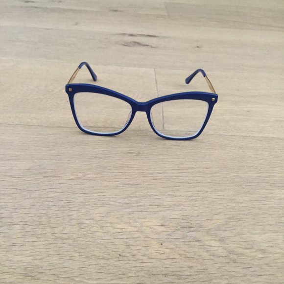 NEVER WORN - Blue & Gold Butterfly Glasses Frames - Picture 5 of 8